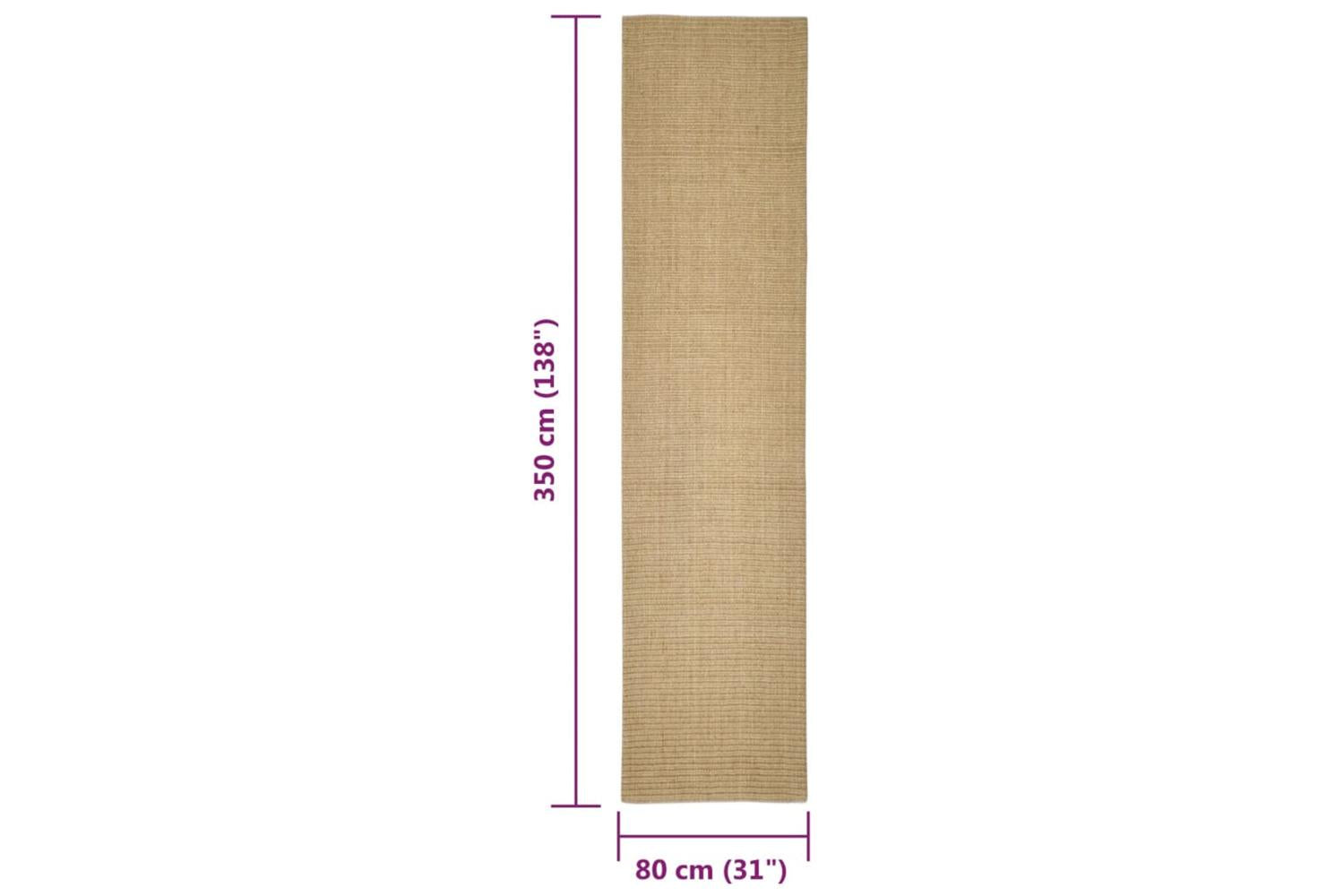 Vidaxl Sisal Rug For Scratching Post 80x350 Cm-6