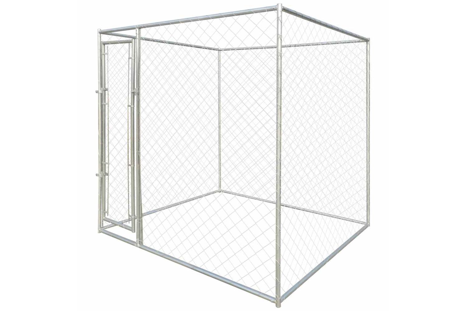 Vidaxl Dog Kennels Silver 192 X 192 X 195 Cm Galvanised Steel-2