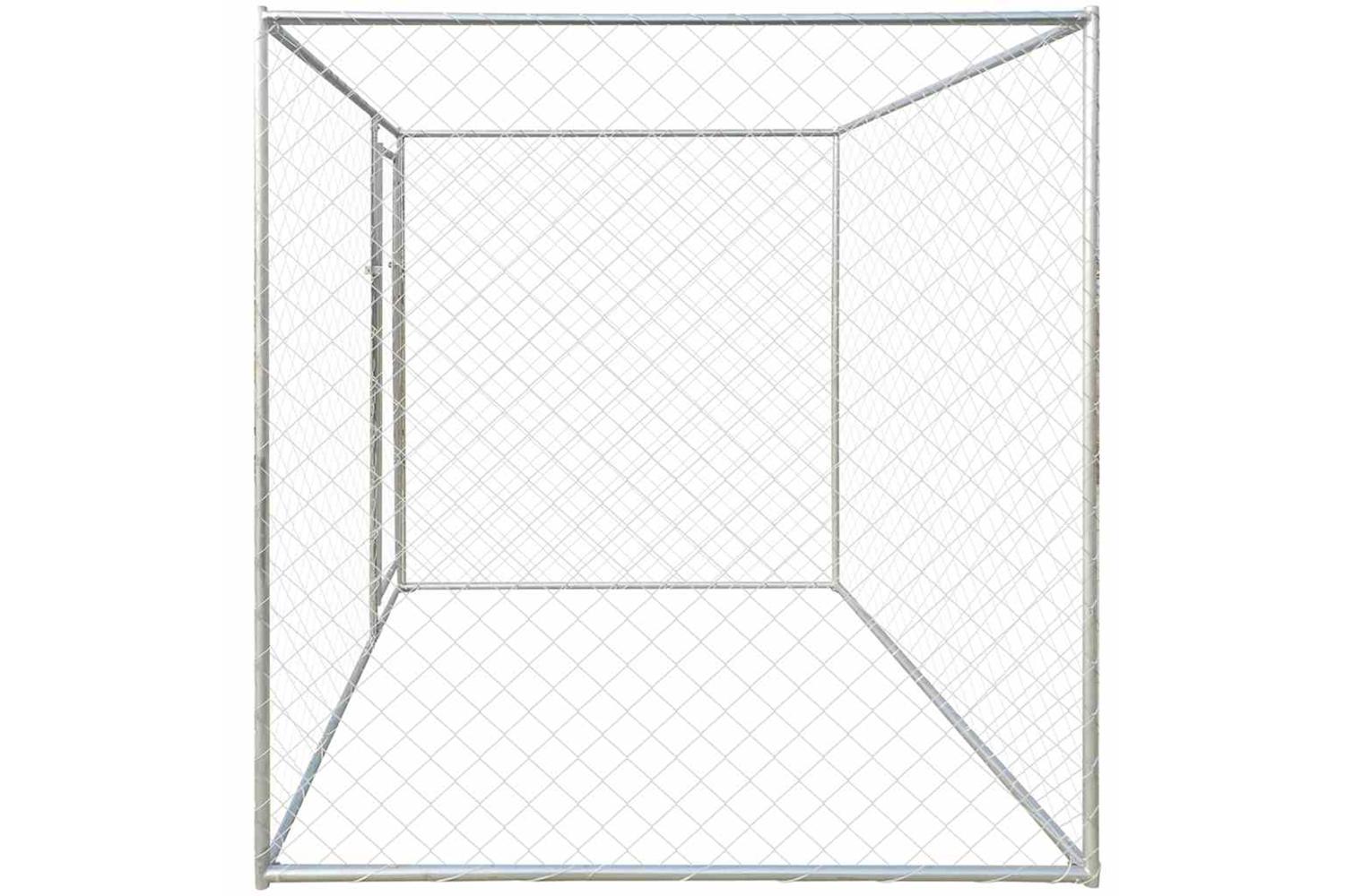 Vidaxl Dog Kennels Silver 192 X 192 X 195 Cm Galvanised Steel-3