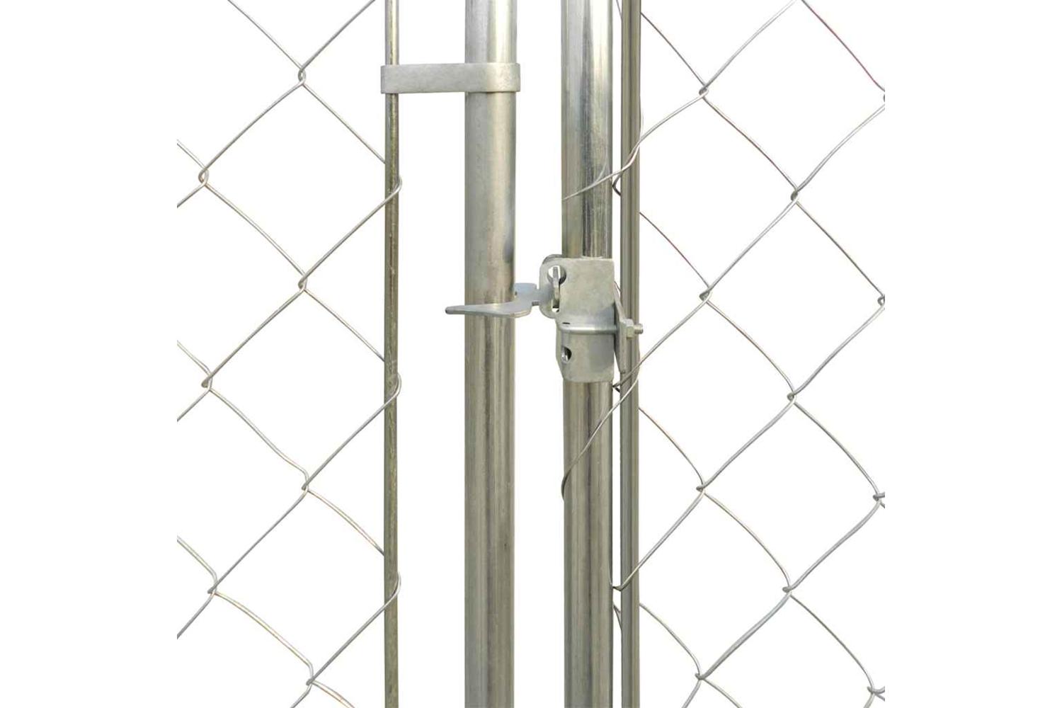 Vidaxl Dog Kennels Silver 192 X 192 X 195 Cm Galvanised Steel-4
