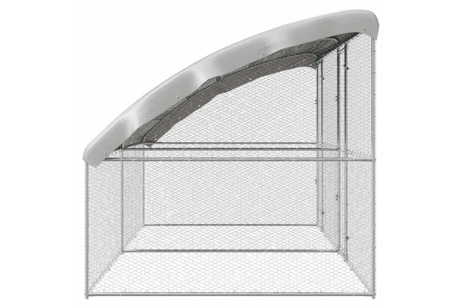 Vidaxl Chicken Cage 2 Pcs Silver 400 X 200 X 1985 Cm Galvanised Steel-5