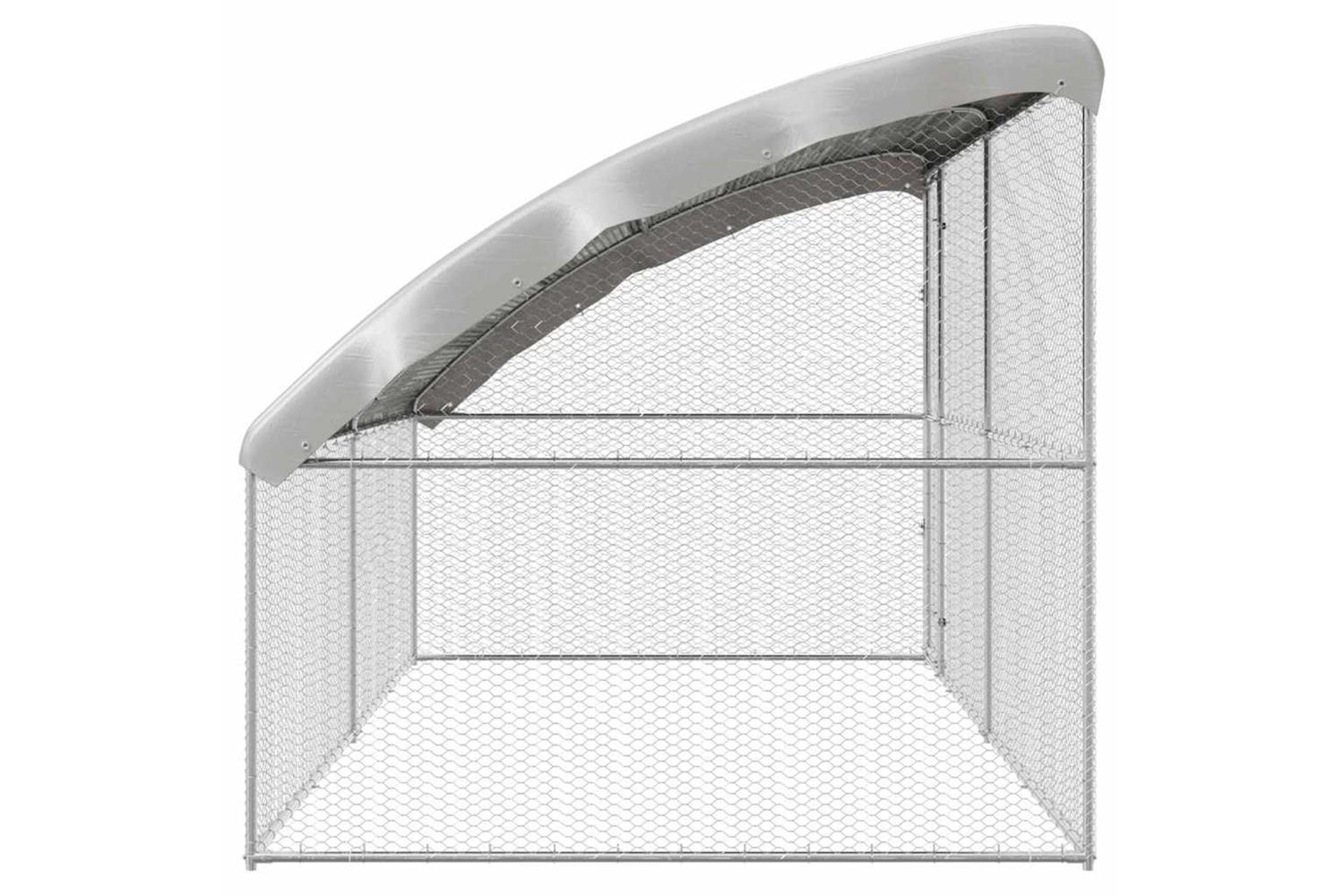 Vidaxl Chicken Cage 2 Pcs Silver 400 X 200 X 1985 Cm Galvanised Steel-5