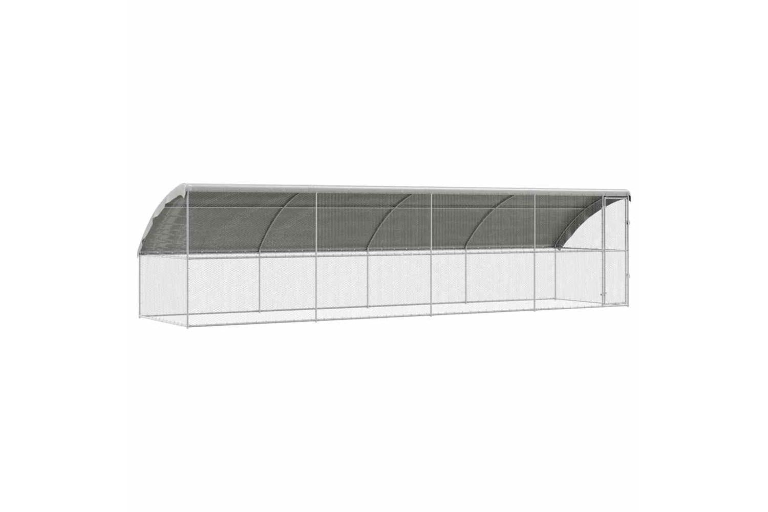 Vidaxl Chicken Cage 4 Pcs Silver 800 X 200 X 1985 Cm Galvanised Steel-2