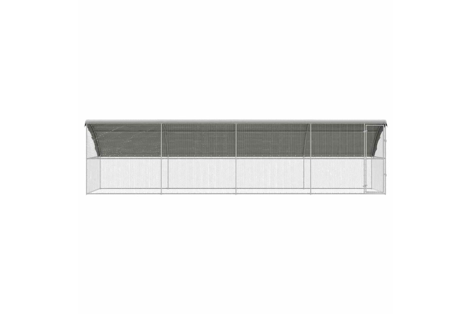 Vidaxl Chicken Cage 4 Pcs Silver 800 X 200 X 1985 Cm Galvanised Steel-4