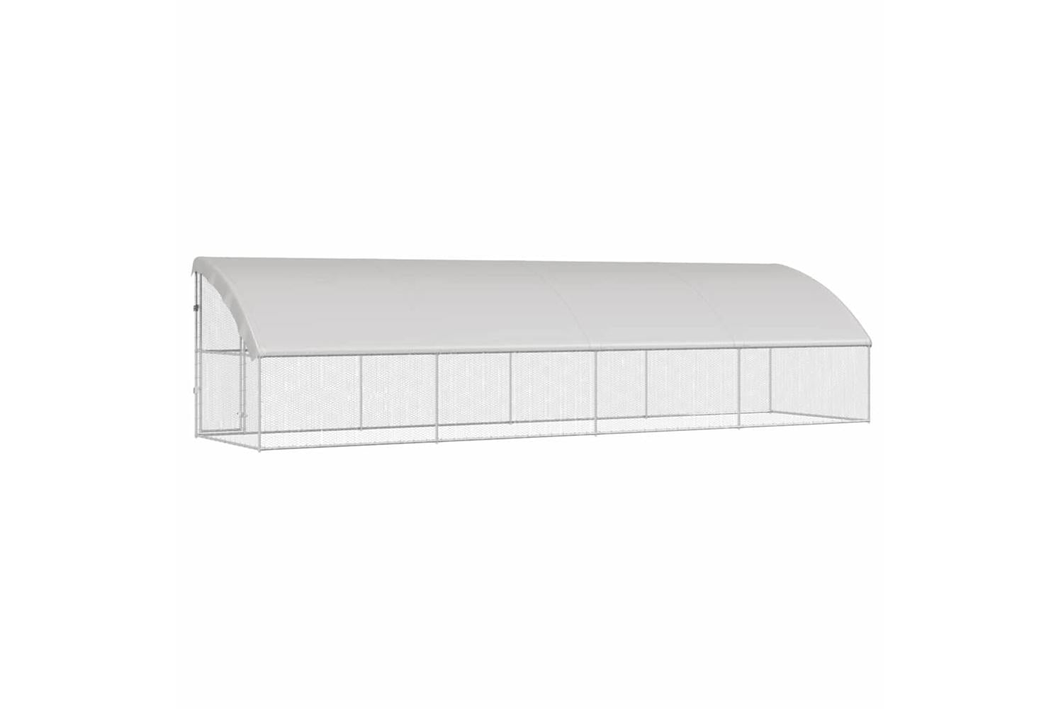Vidaxl Chicken Cage 4 Pcs Silver 800 X 200 X 1985 Cm Galvanised Steel-6