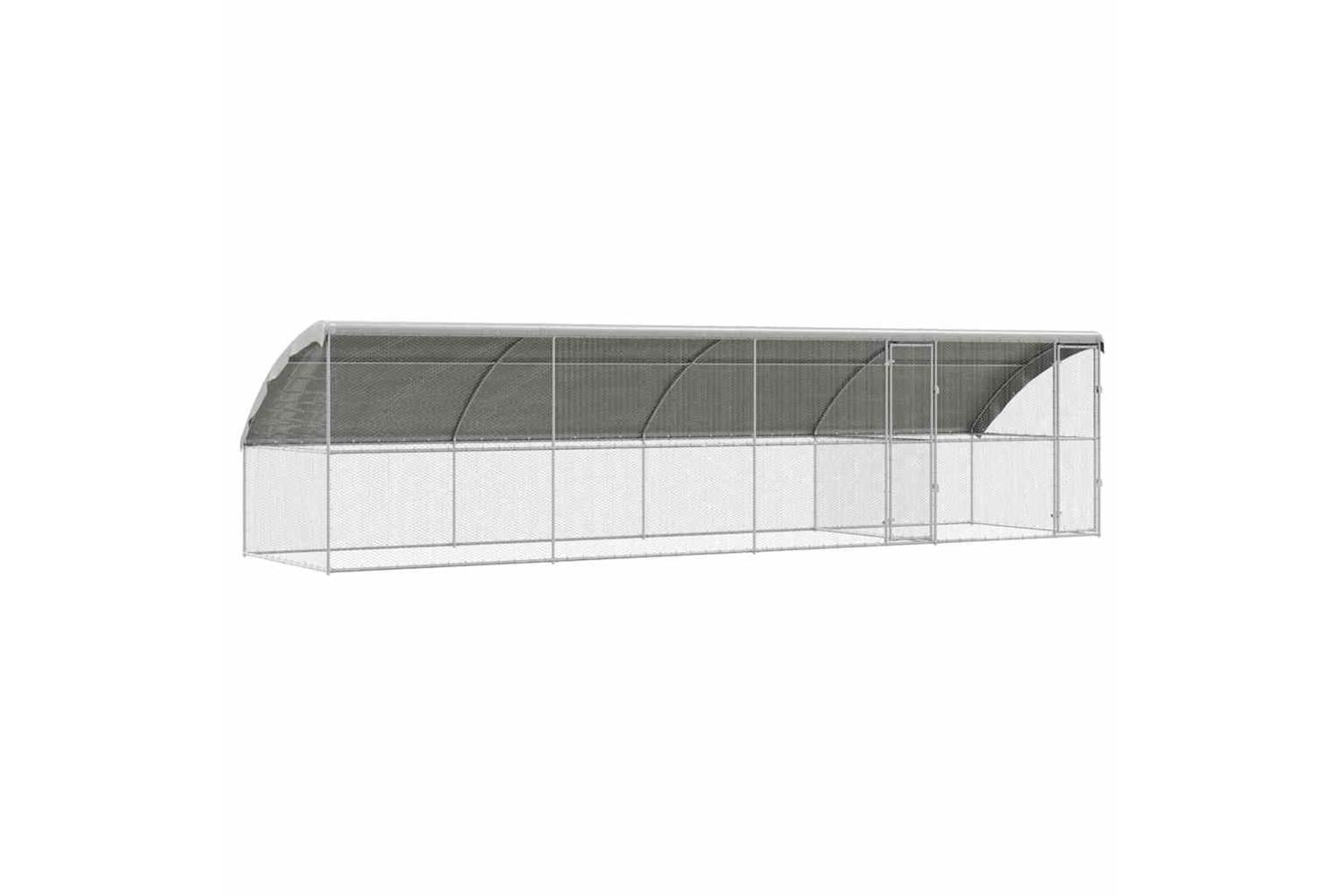 Vidaxl Chicken Cage 4 Pcs Silver 800 X 200 X 1985 Cm Galvanised Steel