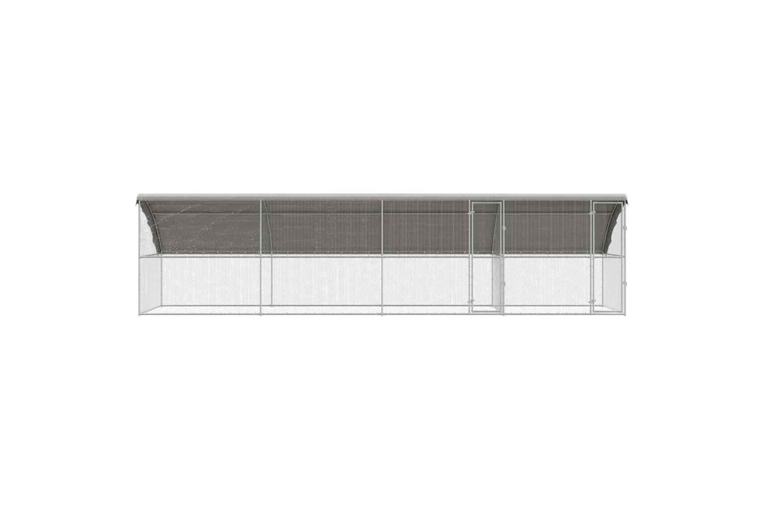 Vidaxl Chicken Cage 4 Pcs Silver 800 X 200 X 1985 Cm Galvanised Steel-4