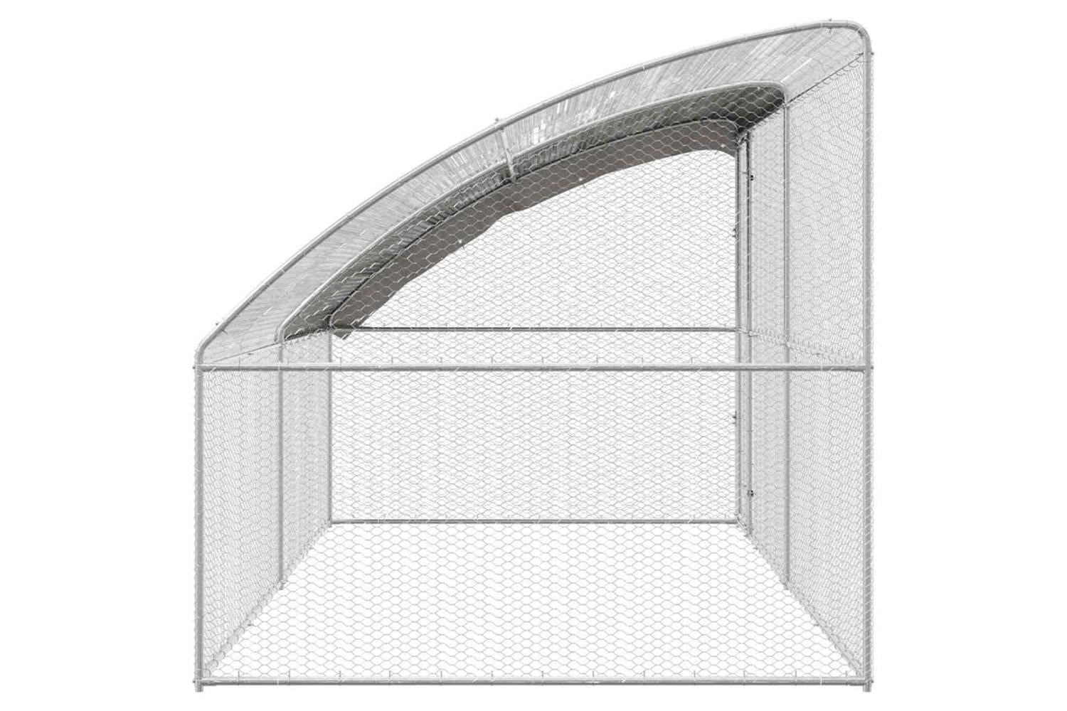 Vidaxl Chicken Cage 2 Pcs Silver 400 X 200 X 200 Cm Steel And Pe-5