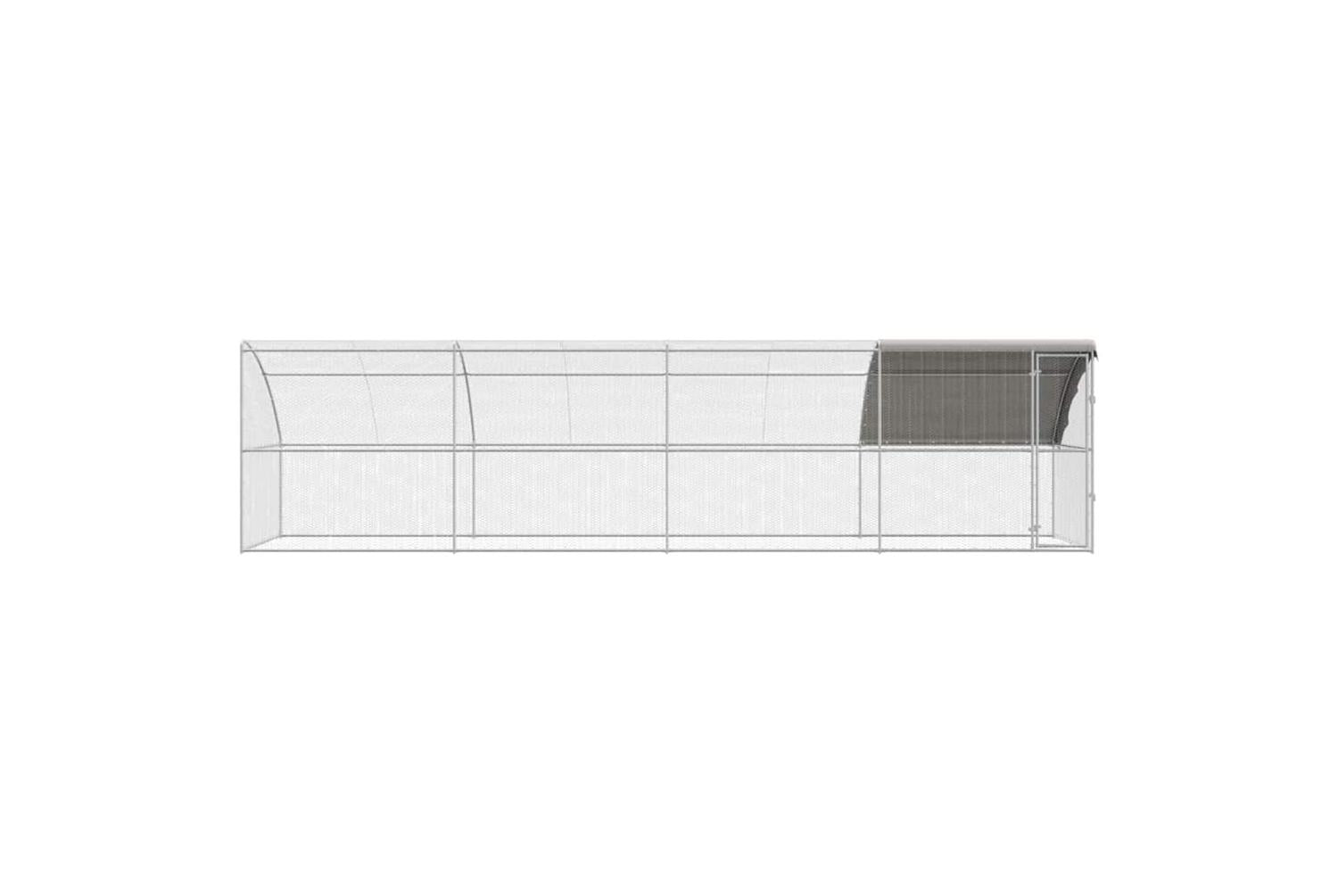 Vidaxl Chicken Cage 4 Pcs Silver 800 X 200 X 200 Cm Steel And Pe-4