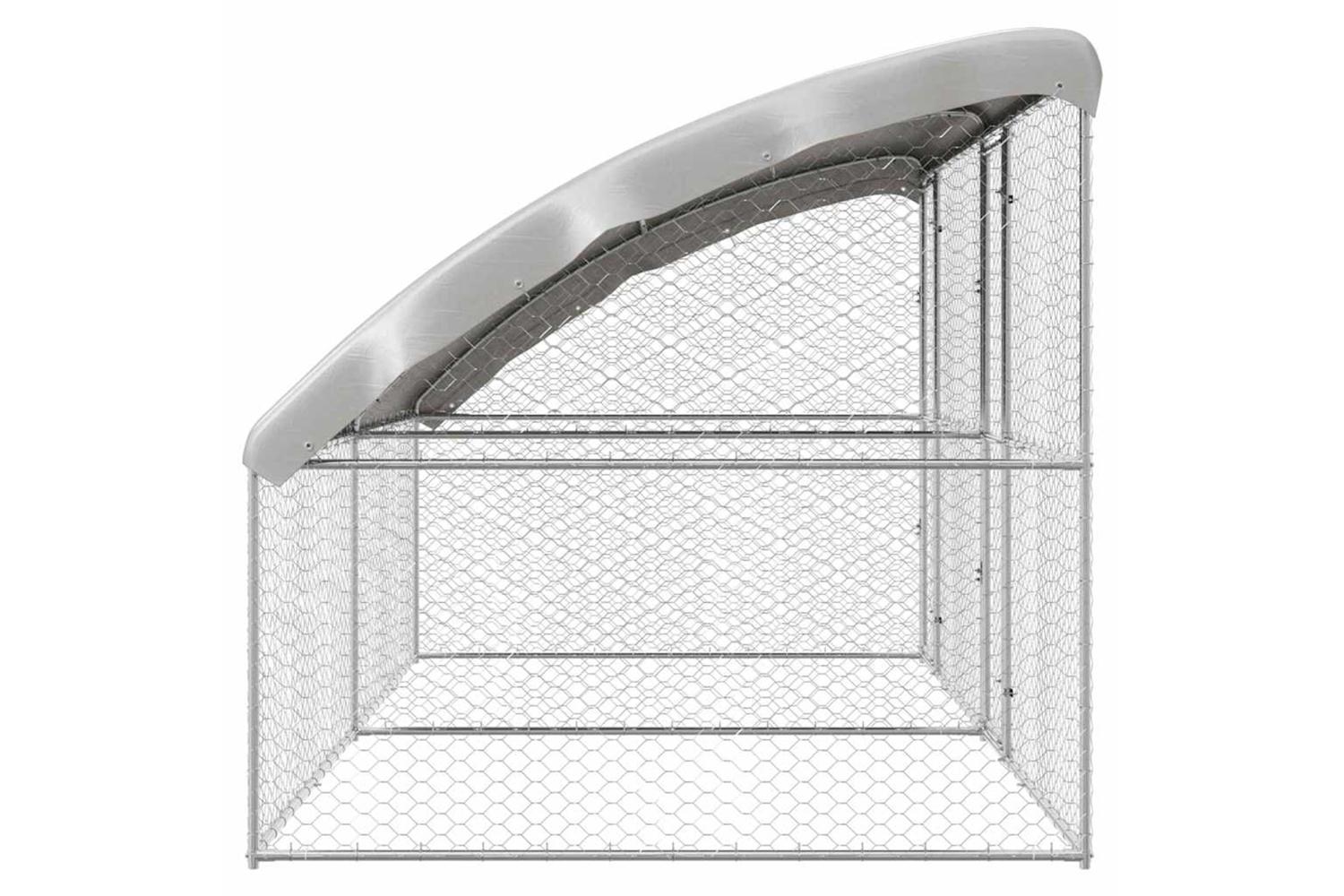 Vidaxl Dog Kennel With Storage 2 Pcs Silver 4 X 2 X 2 M Steel-5
