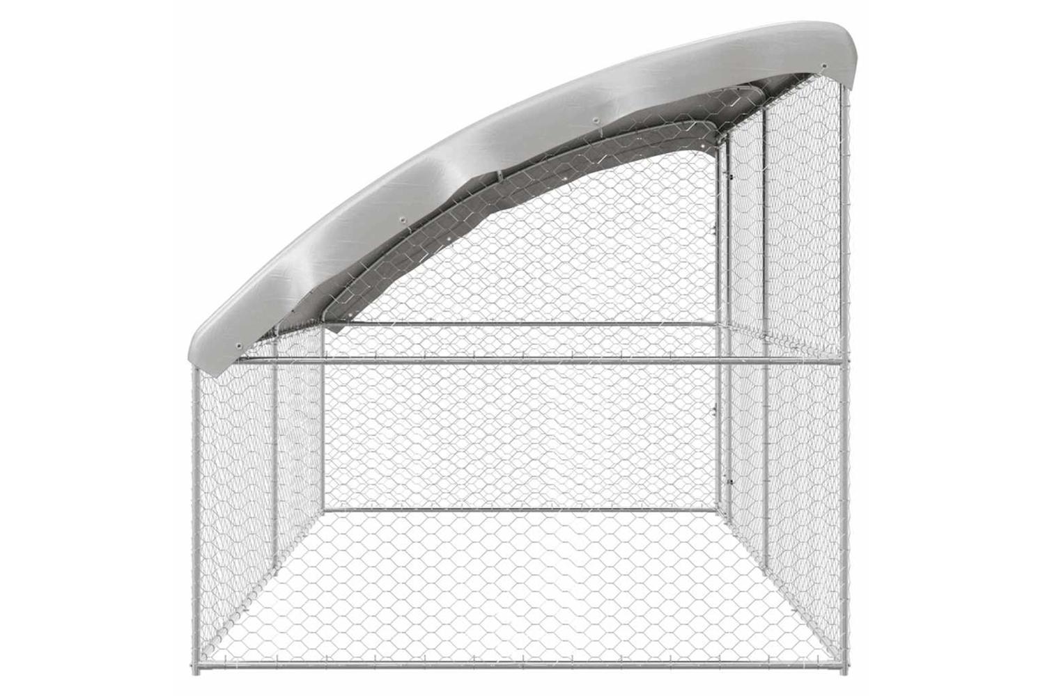 Vidaxl Dog Kennel With Storage 2 Pcs Silver 4 X 2 X 2 M Steel-5