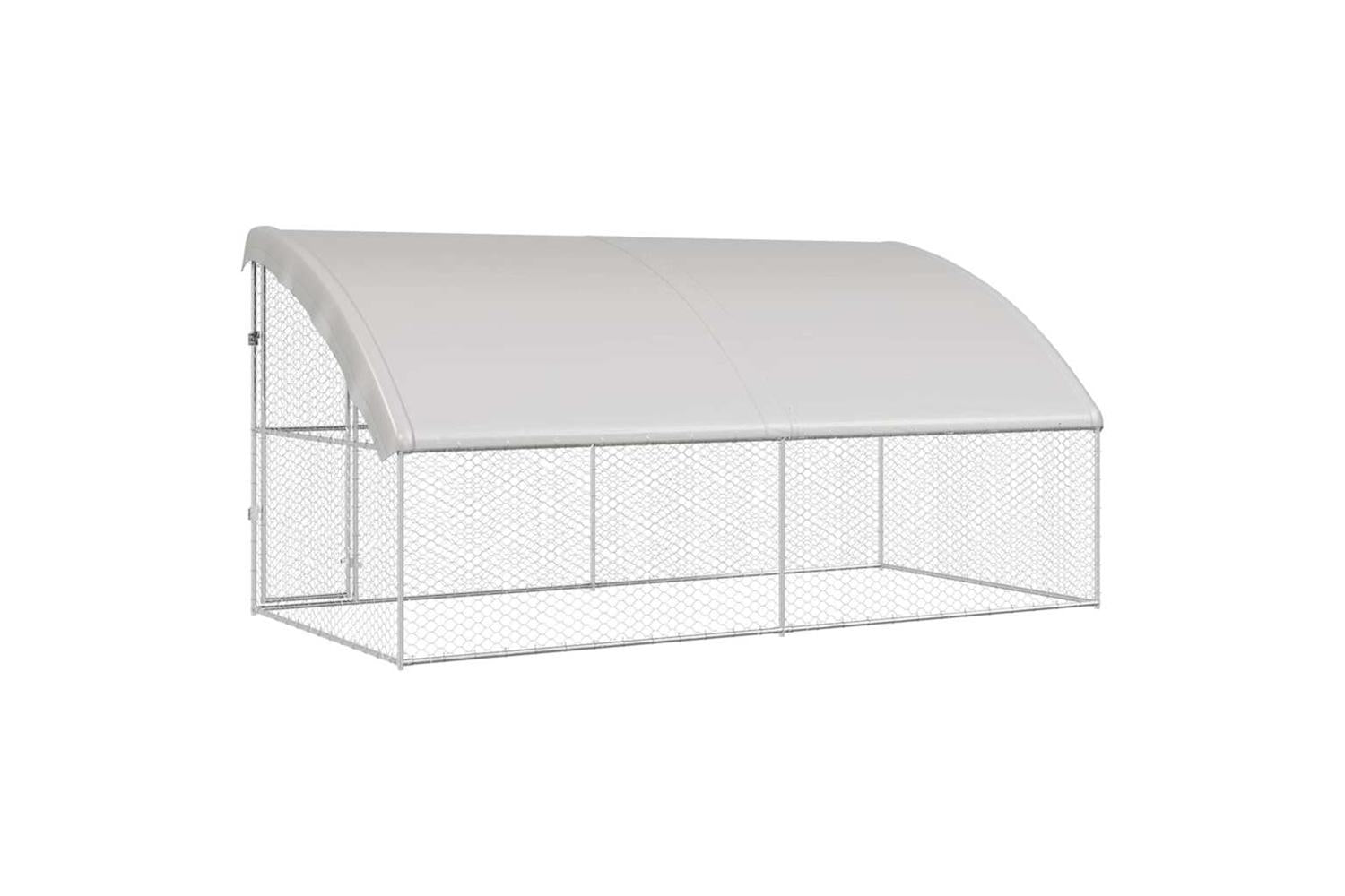 Vidaxl Dog Kennel With Storage 2 Pcs Silver 4 X 2 X 2 M Steel-6