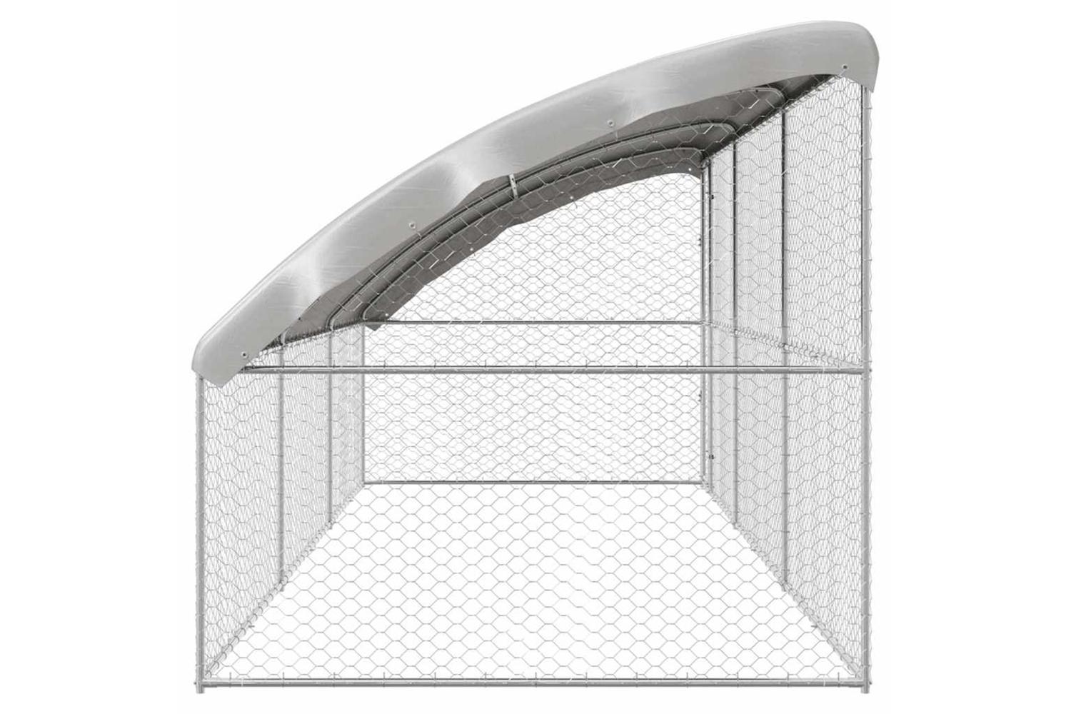Vidaxl Dog Kennel With Storage 3 Pcs Silver 6 X 2 X 2 M Steel-5
