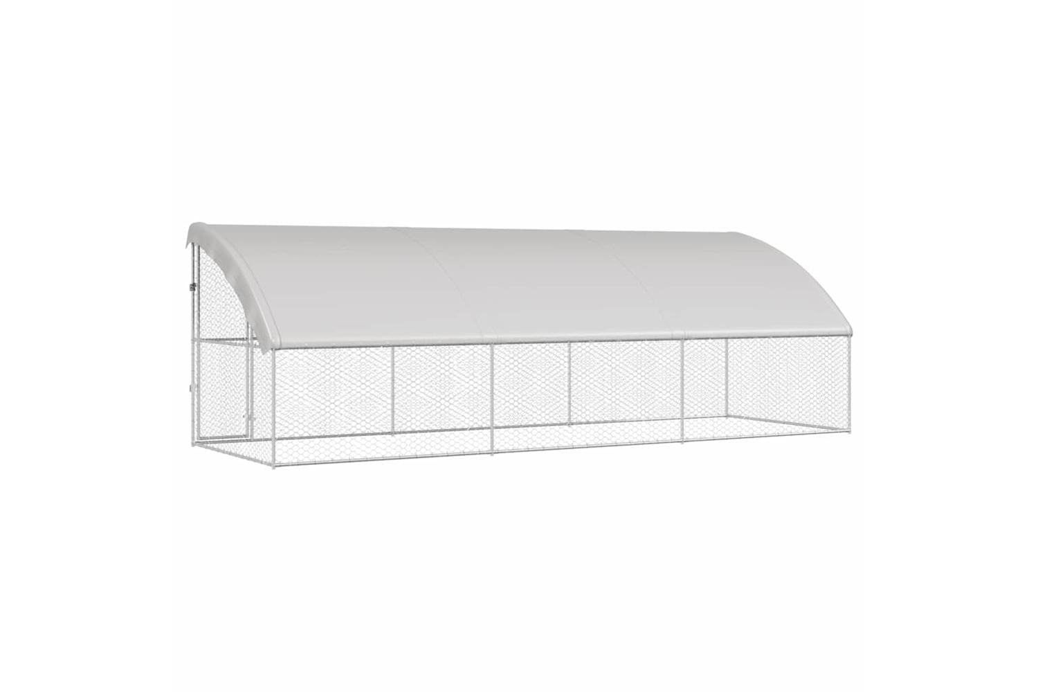 Vidaxl Dog Kennel With Storage 3 Pcs Silver 6 X 2 X 2 M Steel-6