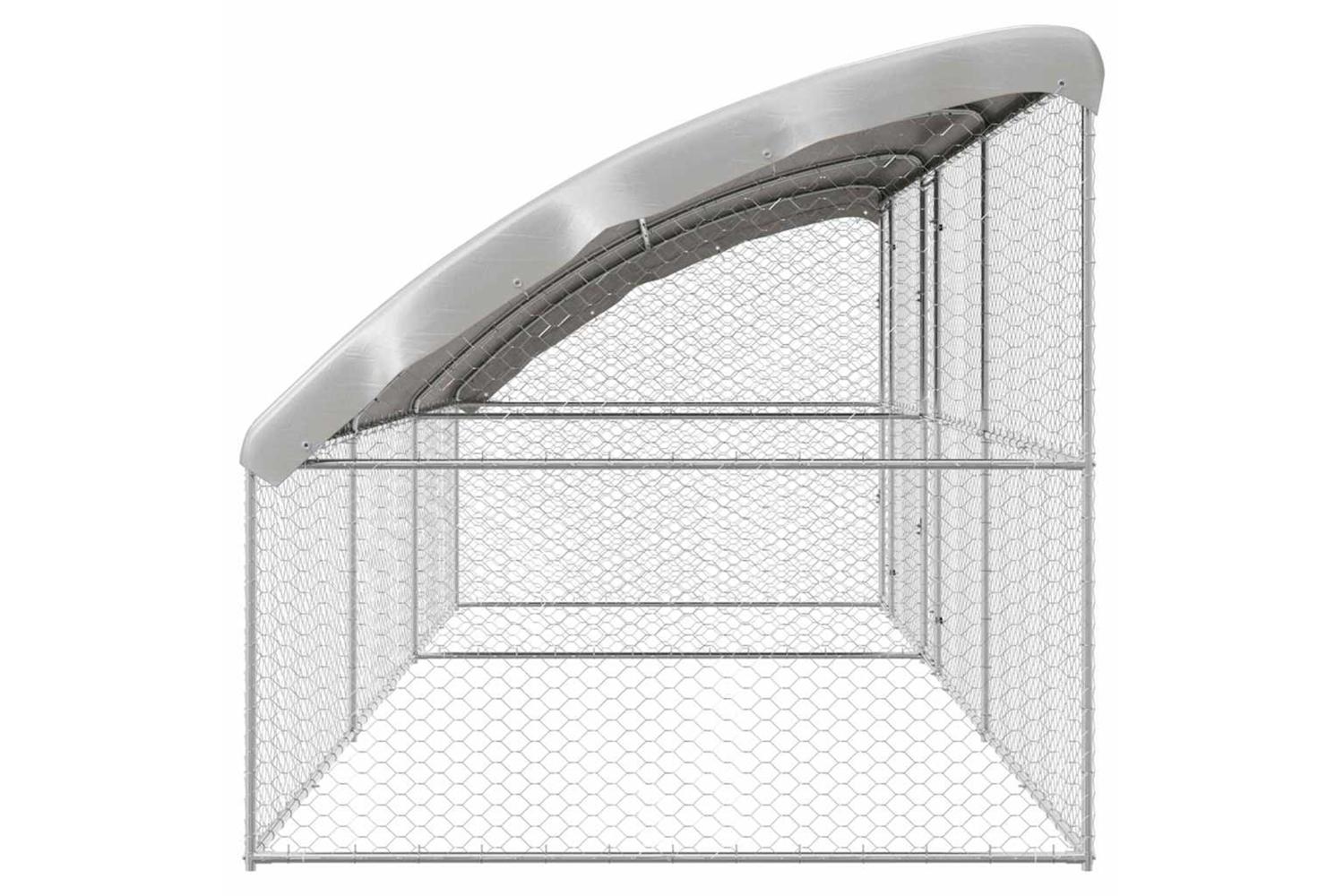 Vidaxl Dog Kennel With Storage 3 Pcs Silver 6 X 2 X 2 M Steel-7