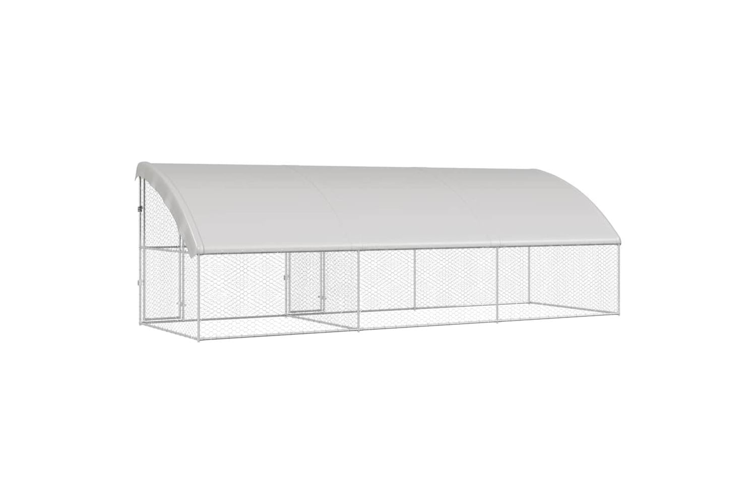 Vidaxl Dog Kennel With Storage 3 Pcs Silver 6 X 2 X 2 M Steel-9