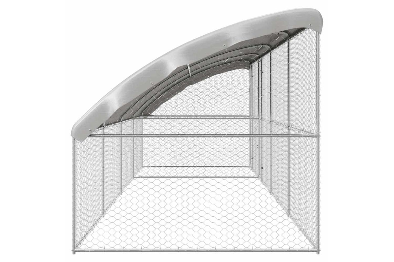 Vidaxl Dog Kennel With Storage 4 Pcs Silver 8 X 2 X 2 M Steel-7