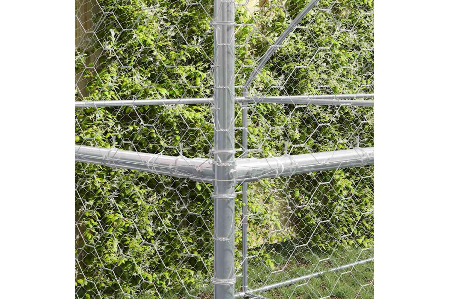 Vidaxl Dog Kennel With Storage 2 Pcs Silver 4 X 2 X 2 M Steel-3