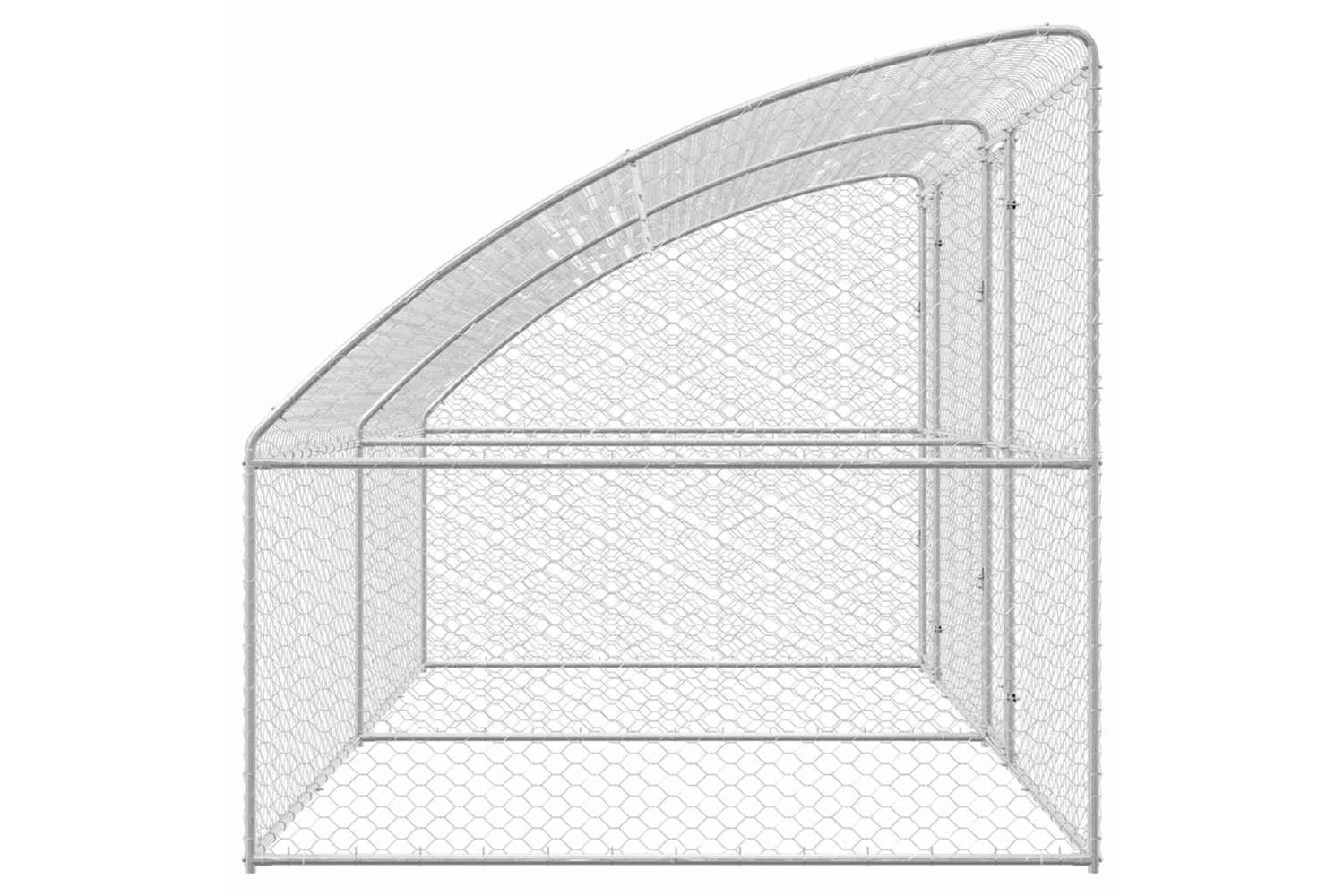 Vidaxl Dog Kennel With Storage 2 Pcs Silver 4 X 2 X 2 M Steel-5