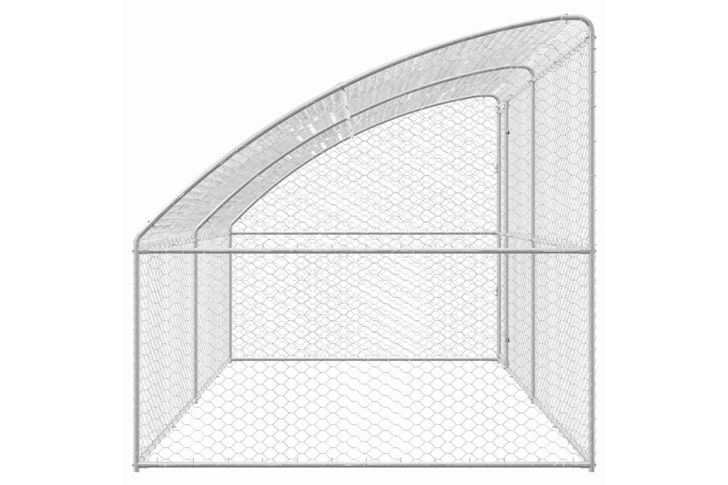 Vidaxl Dog Kennel With Storage 2 Pcs Silver 4 X 2 X 2 M Steel-5