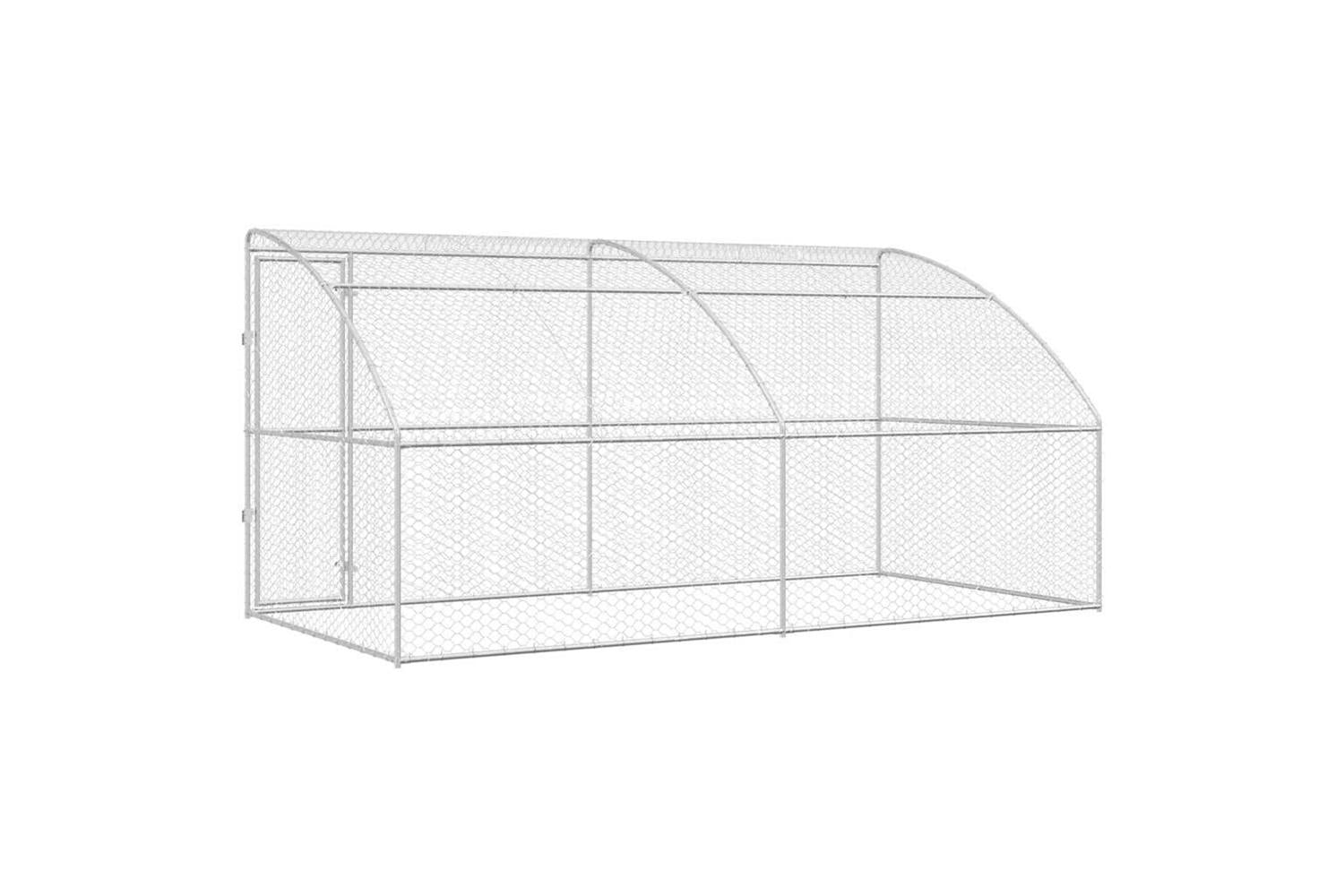 Vidaxl Dog Kennel With Storage 2 Pcs Silver 4 X 2 X 2 M Steel-6