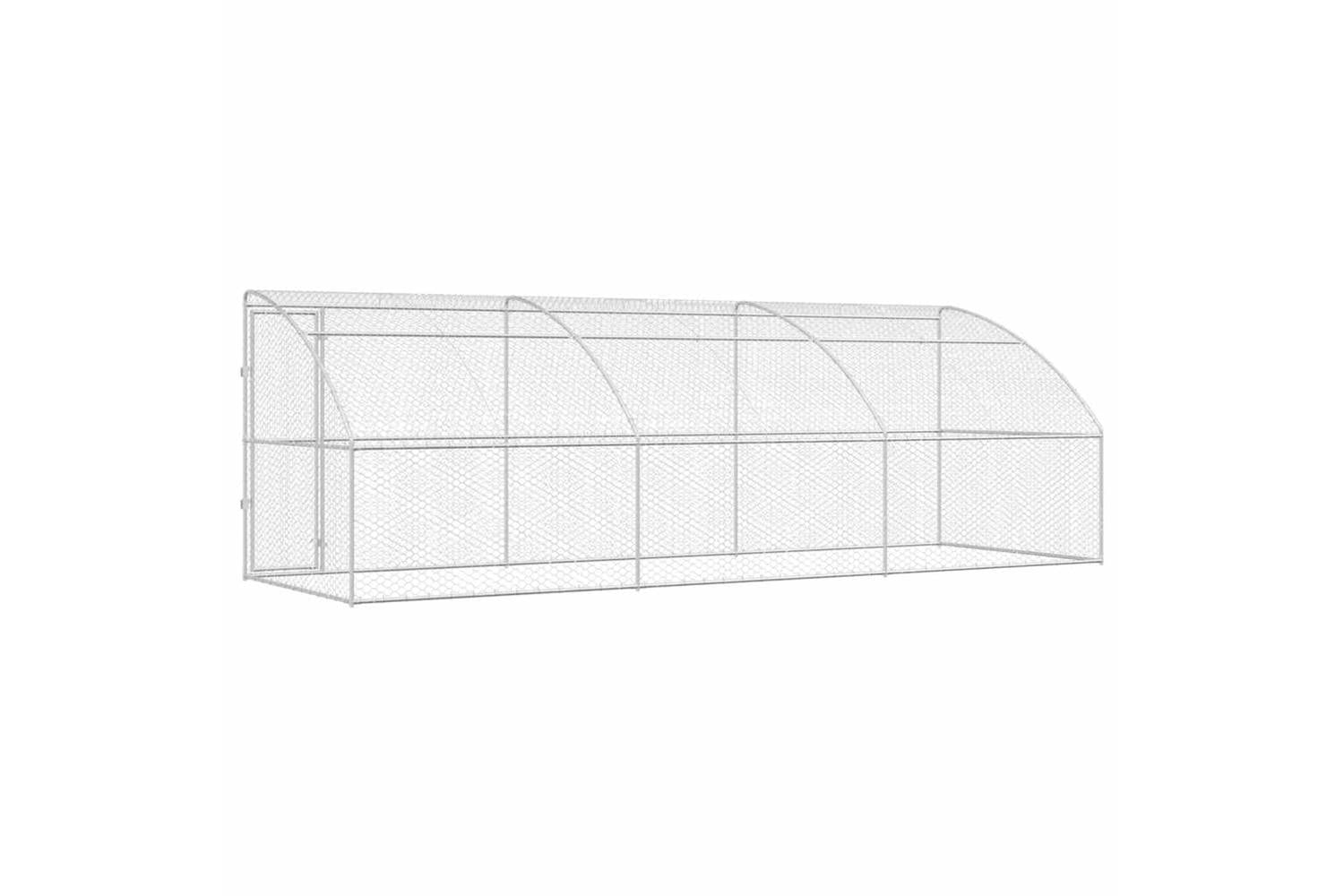 Vidaxl Dog Kennel With Storage 3 Pcs Silver 6 X 2 X 2 M Steel-6
