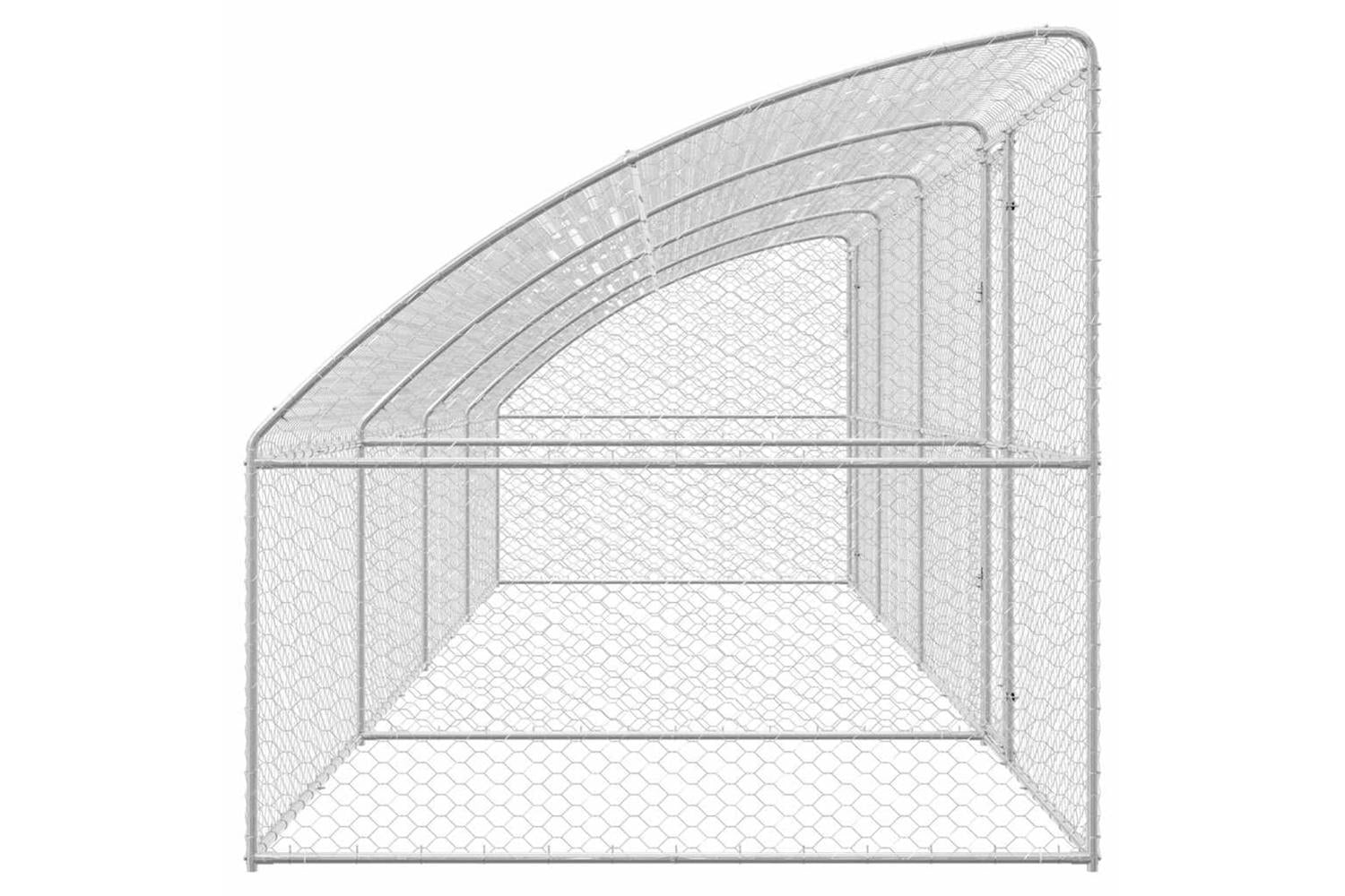 Vidaxl Dog Kennel With Storage 4 Pcs Silver 8 X 2 X 2 M Steel-6
