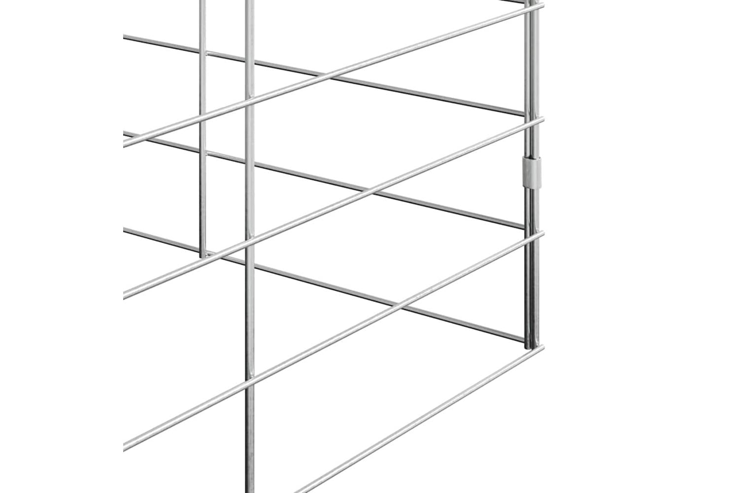 Vidaxl Chicken Cage 2 Pcs Silver 600 X 100 X 210 Cm Galvanised Steel-10