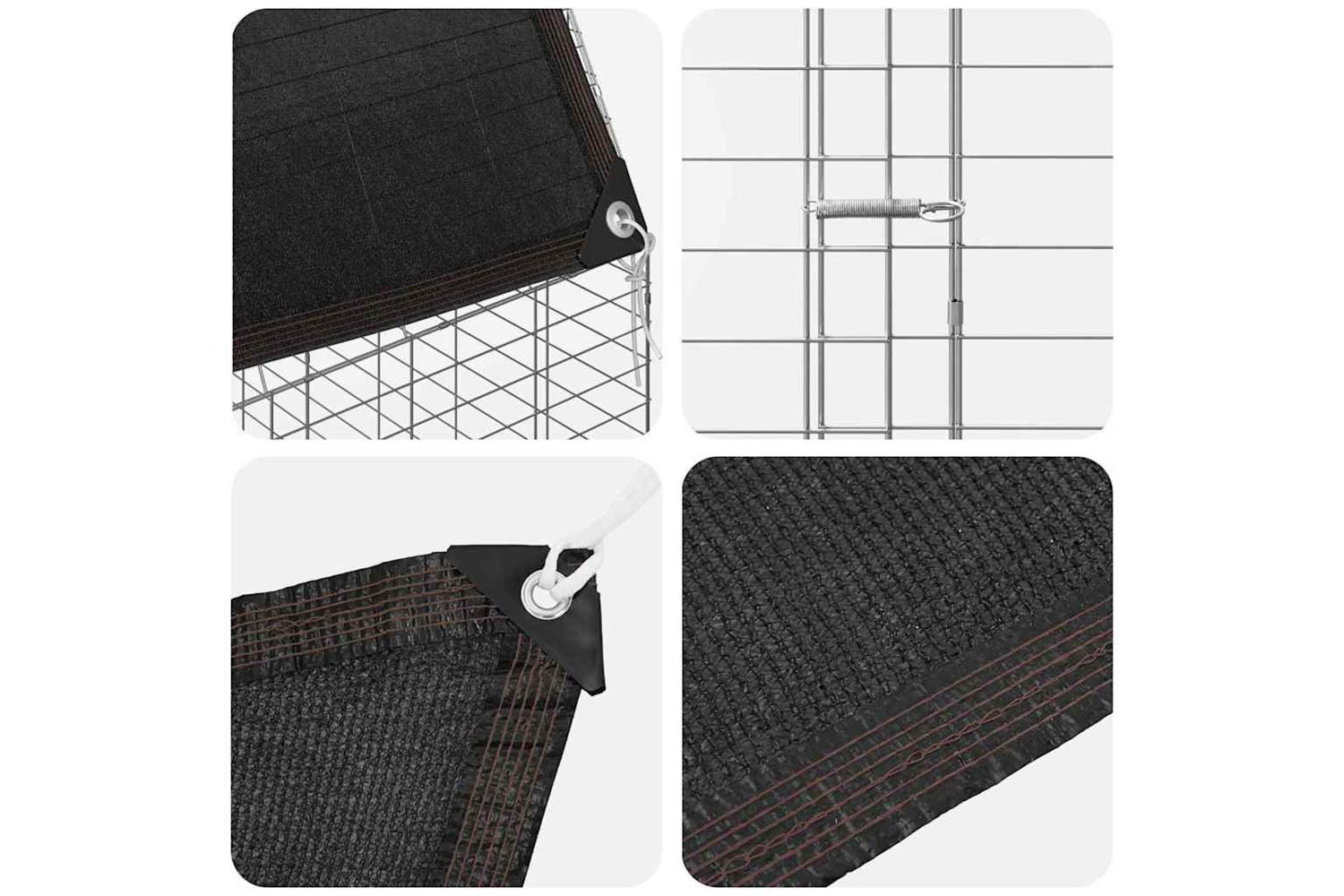 Vidaxl Chicken Cage 2 Pcs Silver 600 X 100 X 210 Cm Galvanised Steel-10