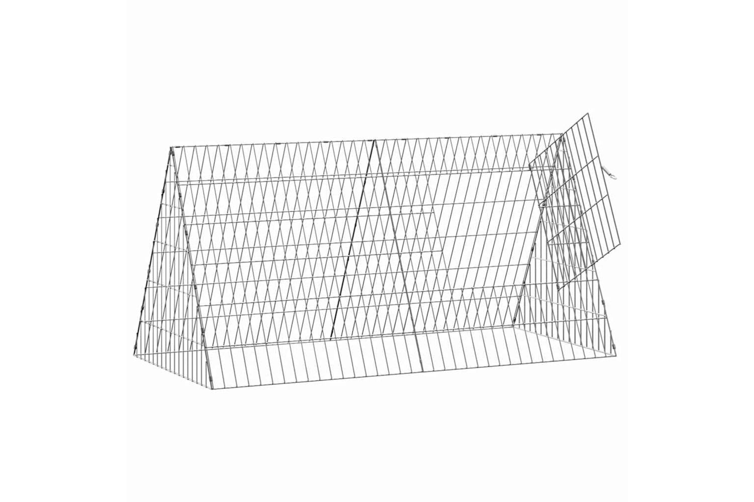 Vidaxl Chicken Cage Silver 110 X 55 X 55 Cm Galvanised Steel-5