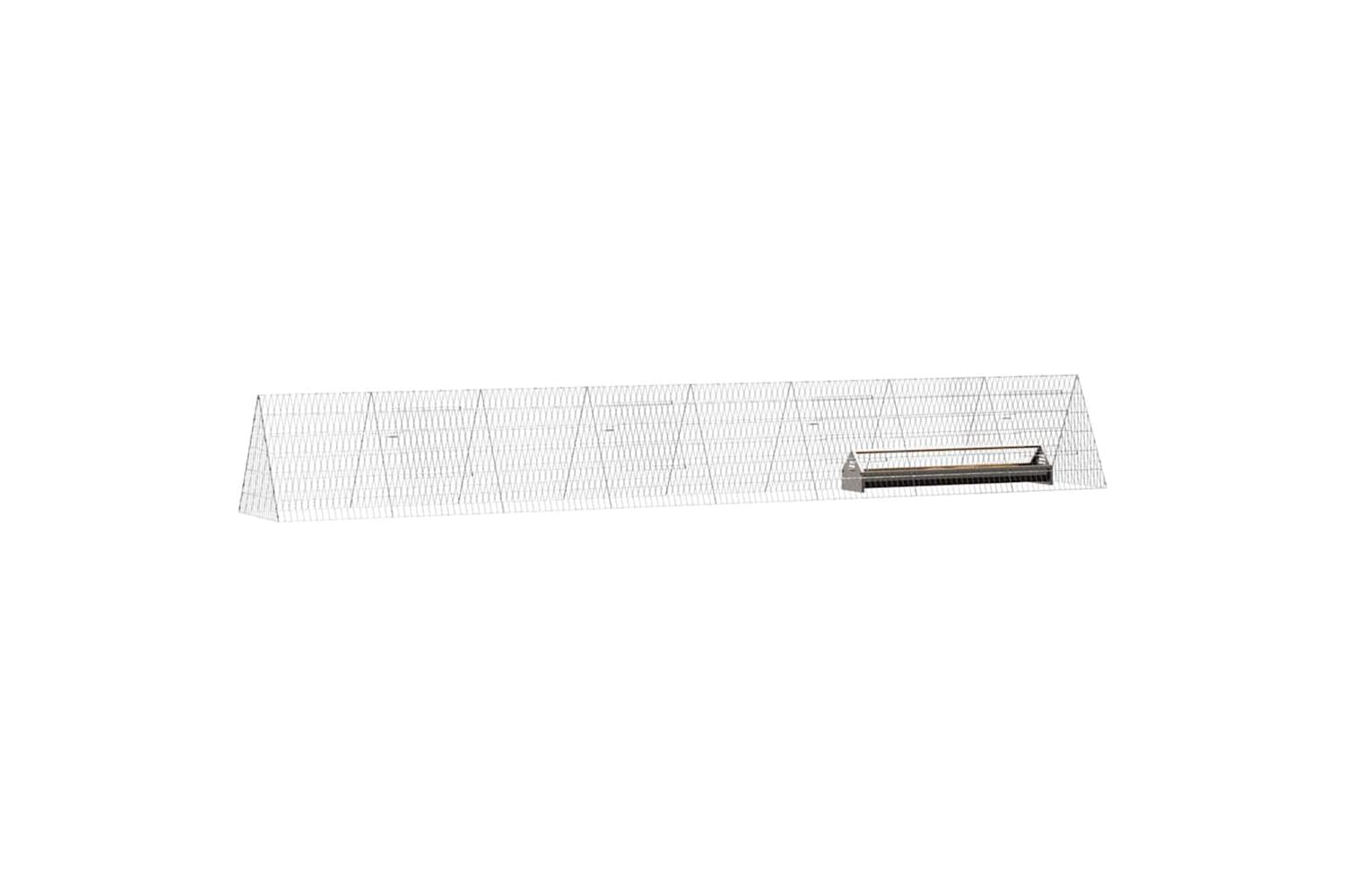 Vidaxl Chicken Cage Silver 430 X 55 X 55 Cm Galvanised Steel-3