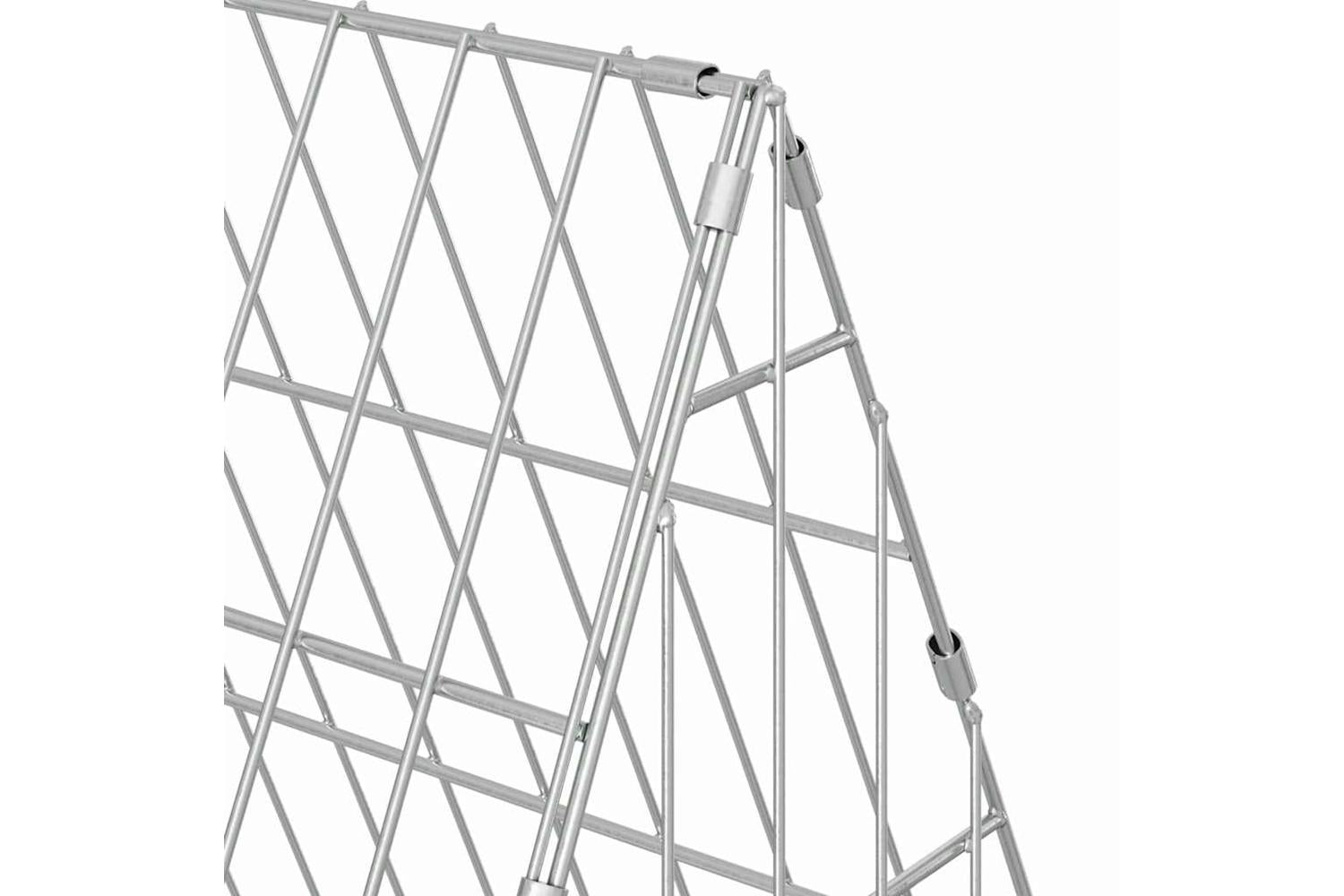 Vidaxl Chicken Cage Silver 430 X 55 X 55 Cm Galvanised Steel-10