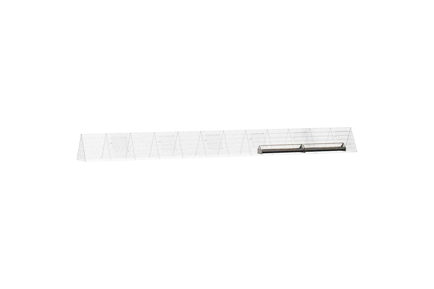 Vidaxl Chicken Cage Silver 650 X 55 X 55 Cm Galvanised Steel-3