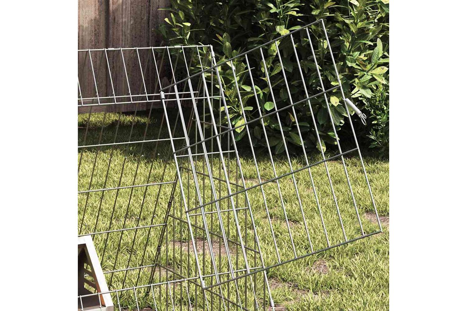 Vidaxl Chicken Cage Silver 650 X 55 X 55 Cm Galvanised Steel-4