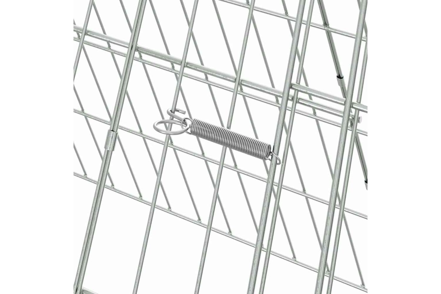 Vidaxl Chicken Cage Silver 650 X 55 X 55 Cm Galvanised Steel-8