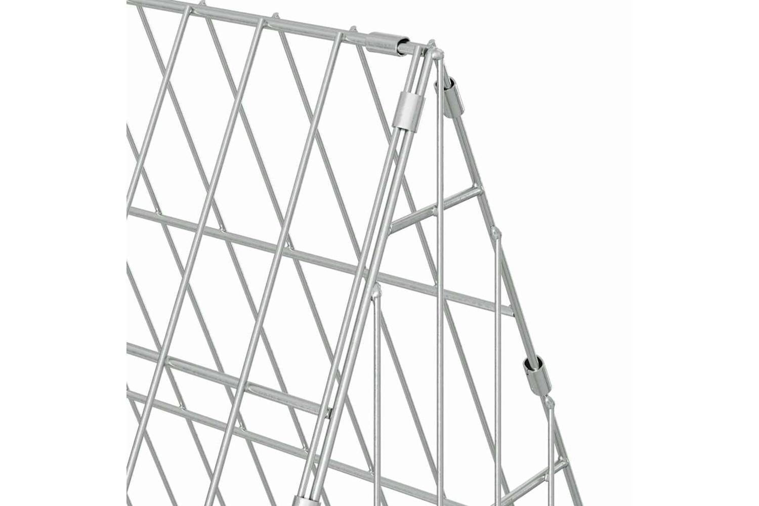 Vidaxl Chicken Cage Silver 650 X 55 X 55 Cm Galvanised Steel-10