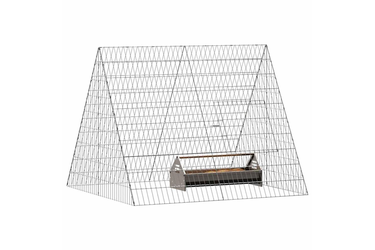 Vidaxl Chicken Cage Silver 110 X 100 X 85 Cm Galvanised Steel-3