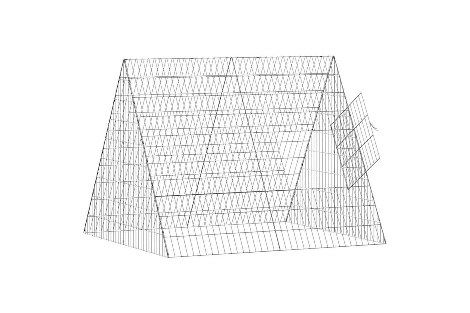 Vidaxl Chicken Cage Silver 110 X 100 X 85 Cm Galvanised Steel-5