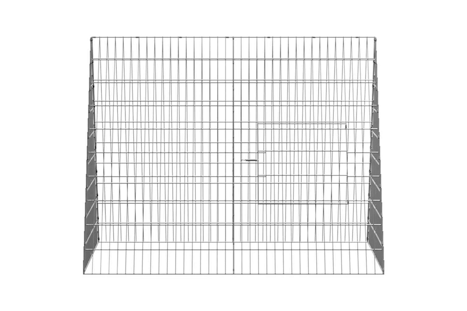 Vidaxl Chicken Cage Silver 110 X 100 X 85 Cm Galvanised Steel-6