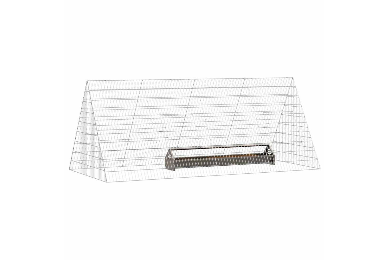 Vidaxl Chicken Cage Silver 215 X 100 X 85 Cm Galvanised Steel-3