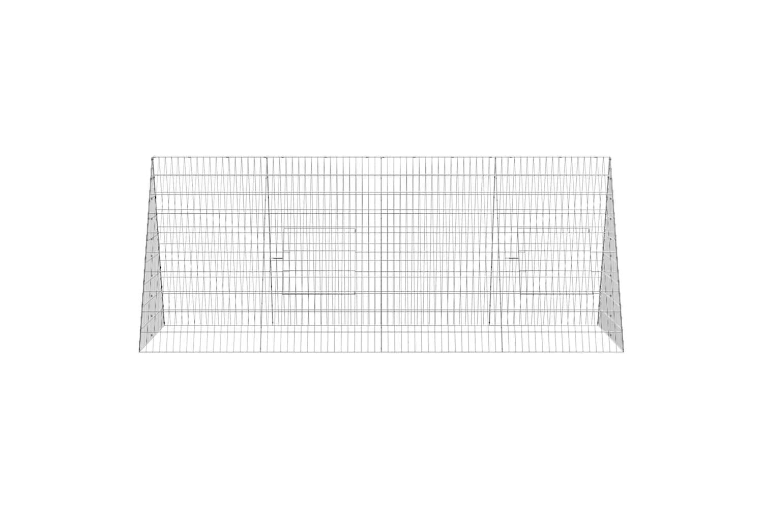 Vidaxl Chicken Cage Silver 215 X 100 X 85 Cm Galvanised Steel-6