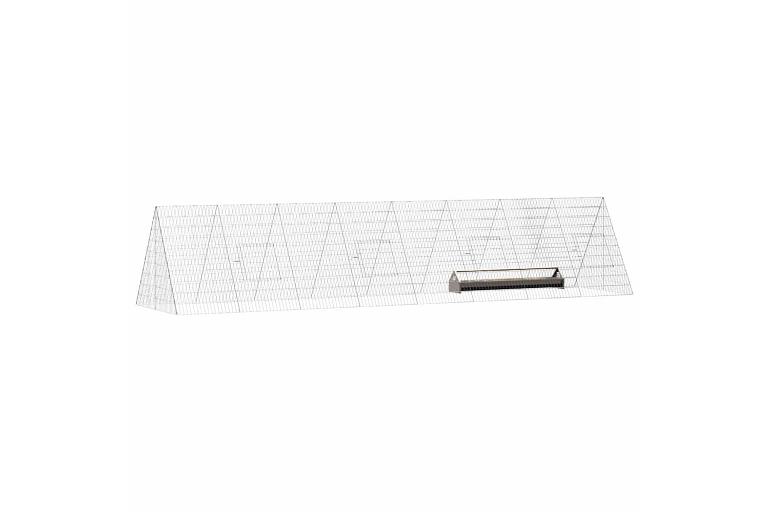 Vidaxl Chicken Cage Silver 430 X 100 X 85 Cm Galvanised Steel-3