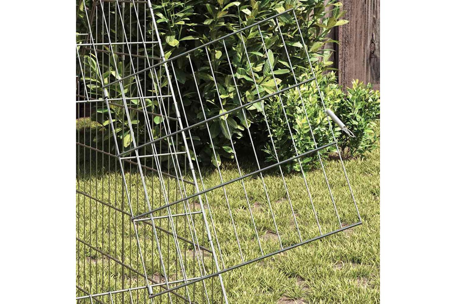 Vidaxl Chicken Cage Silver 430 X 100 X 85 Cm Galvanised Steel-4