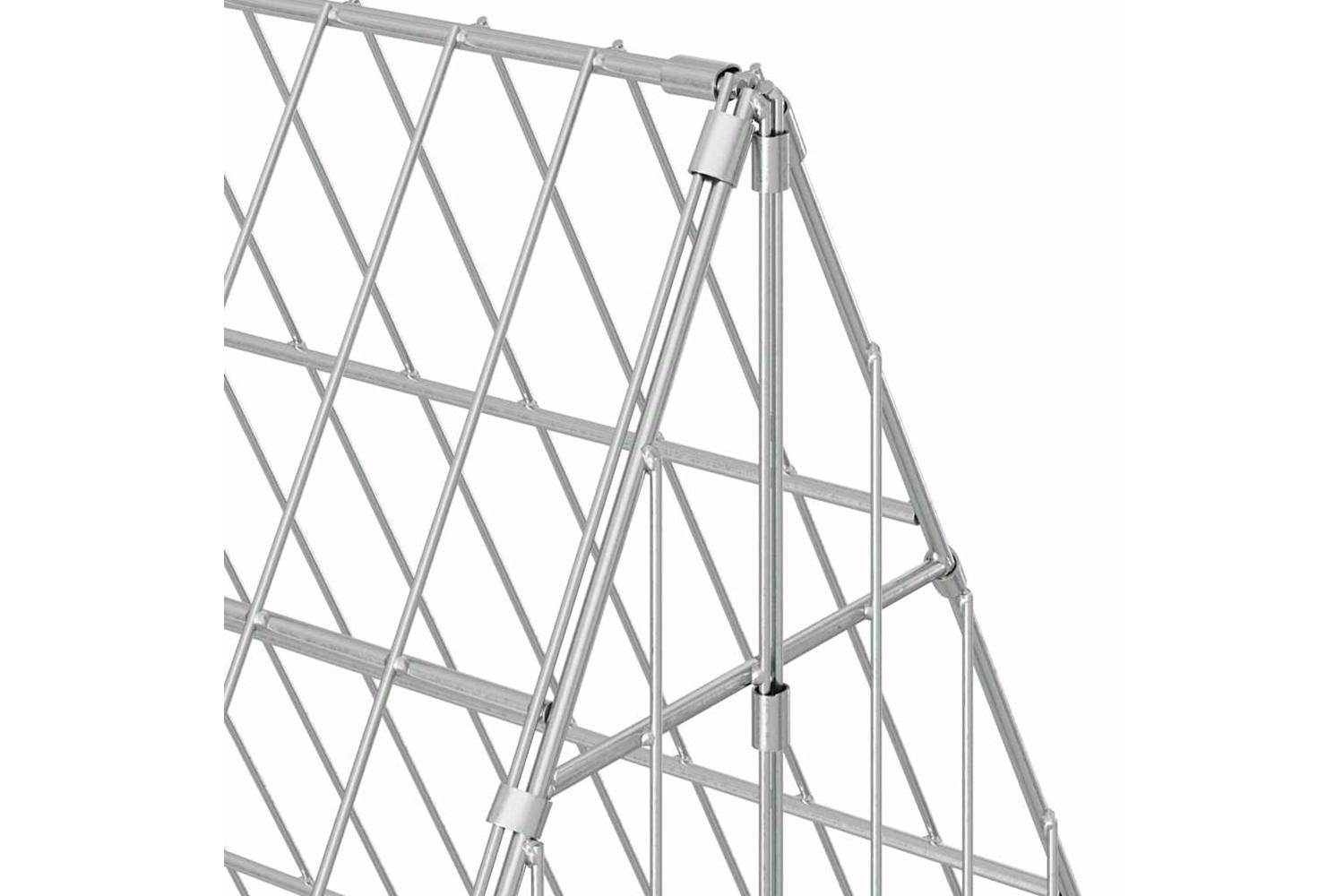 Vidaxl Chicken Cage Silver 430 X 100 X 85 Cm Galvanised Steel-10