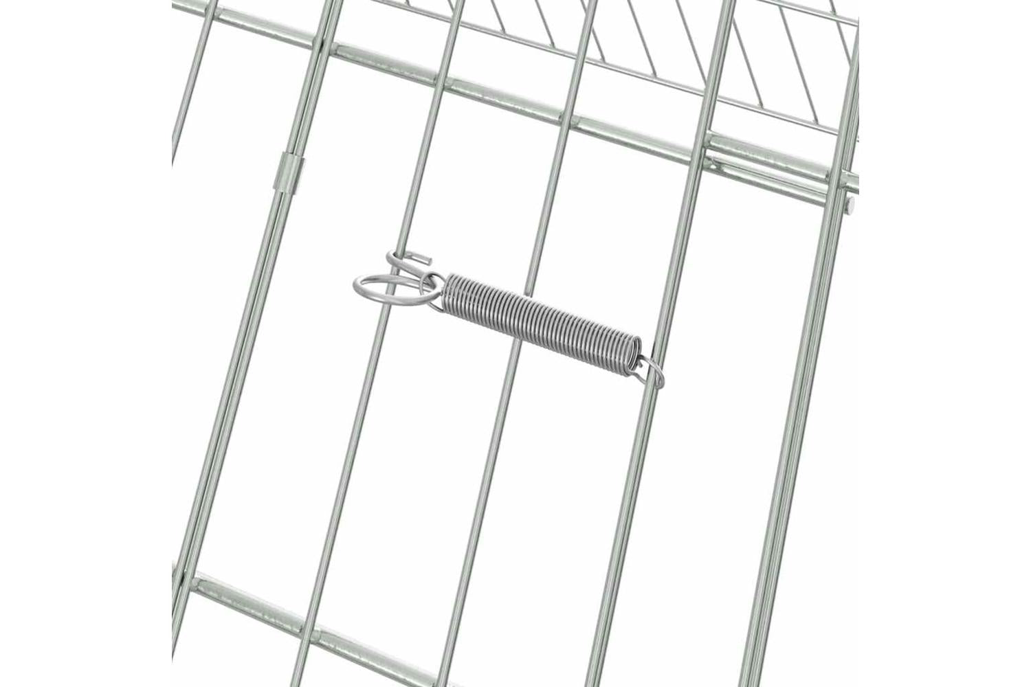 Vidaxl Chicken Cage Silver 650 X 100 X 85 Cm Galvanised Steel-8