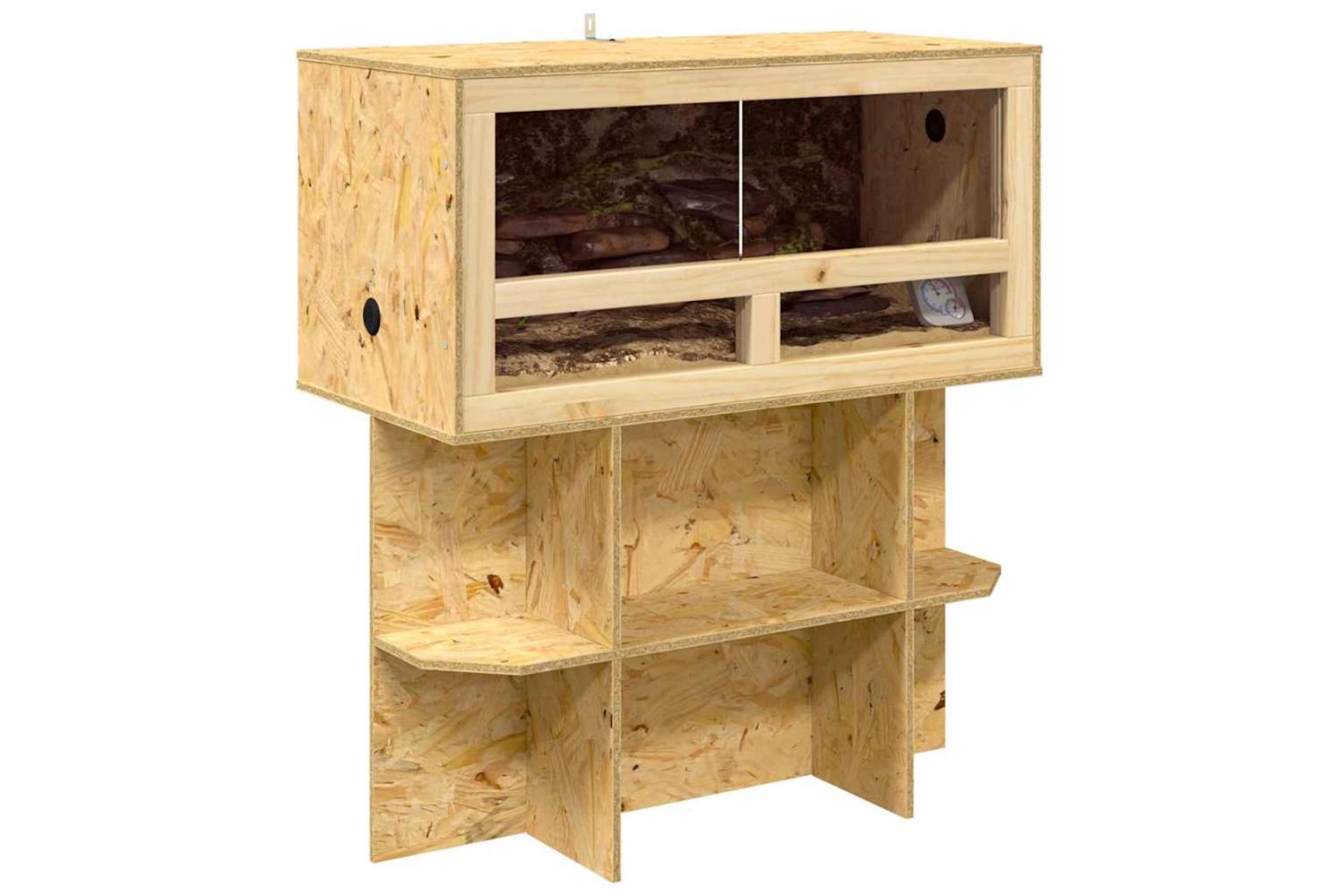 Vidaxl Terrarium Brown 80 X 40 X 90 Cm Osb-3