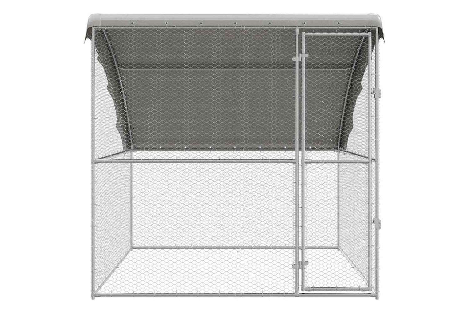 Vidaxl Chicken Cage Silver 2 X 2 X 2 M Galvanised Steel-4