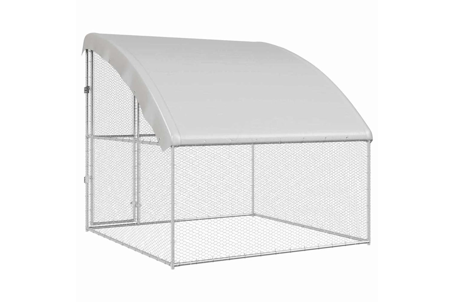 Vidaxl Chicken Cage Silver 2 X 2 X 2 M Galvanised Steel-6