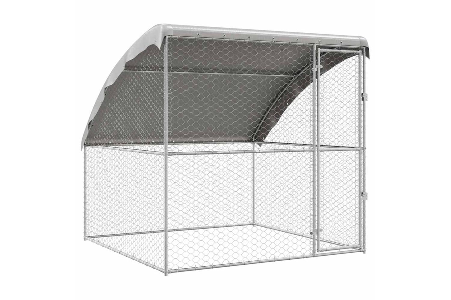 Vidaxl Dog Kennel With Storage Silver 2 X 2 X 2 M Steel