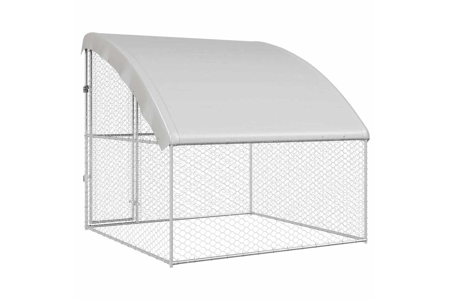 Vidaxl Dog Kennel With Storage Silver 2 X 2 X 2 M Steel-6